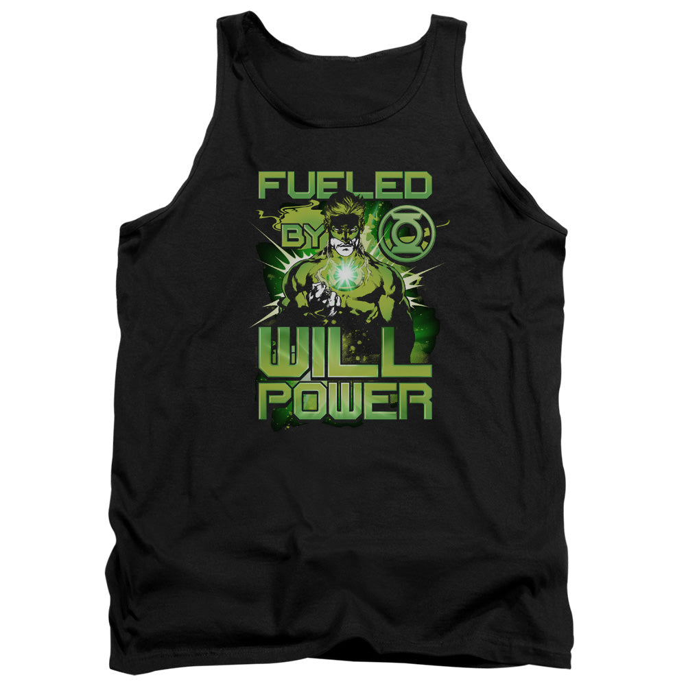 AN OFFCIALLY LICENSED GREEN LANTERN FUELED ADULT UNISEX TANK TOP BLACK