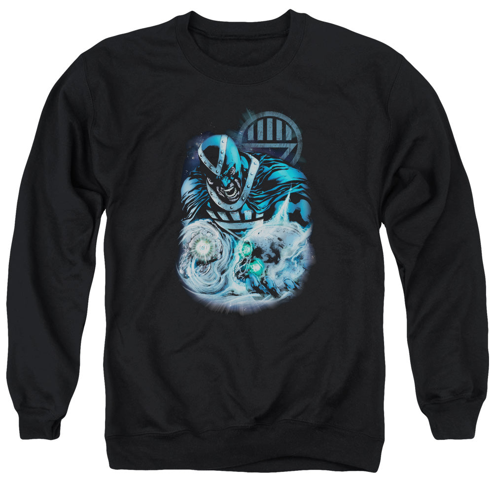 AN OFFCIALLY LICENSED GREEN LANTERN BLACKHAND ADULT UNISEX CREWNECK SWEATSHIRT BLACK