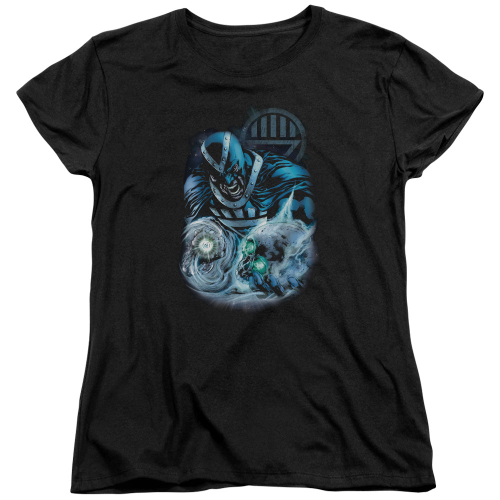 AN OFFCIALLY LICENSED GREEN LANTERN BLACKHAND WOMEN'S REGULAR FIT T-SHIRT BLACK