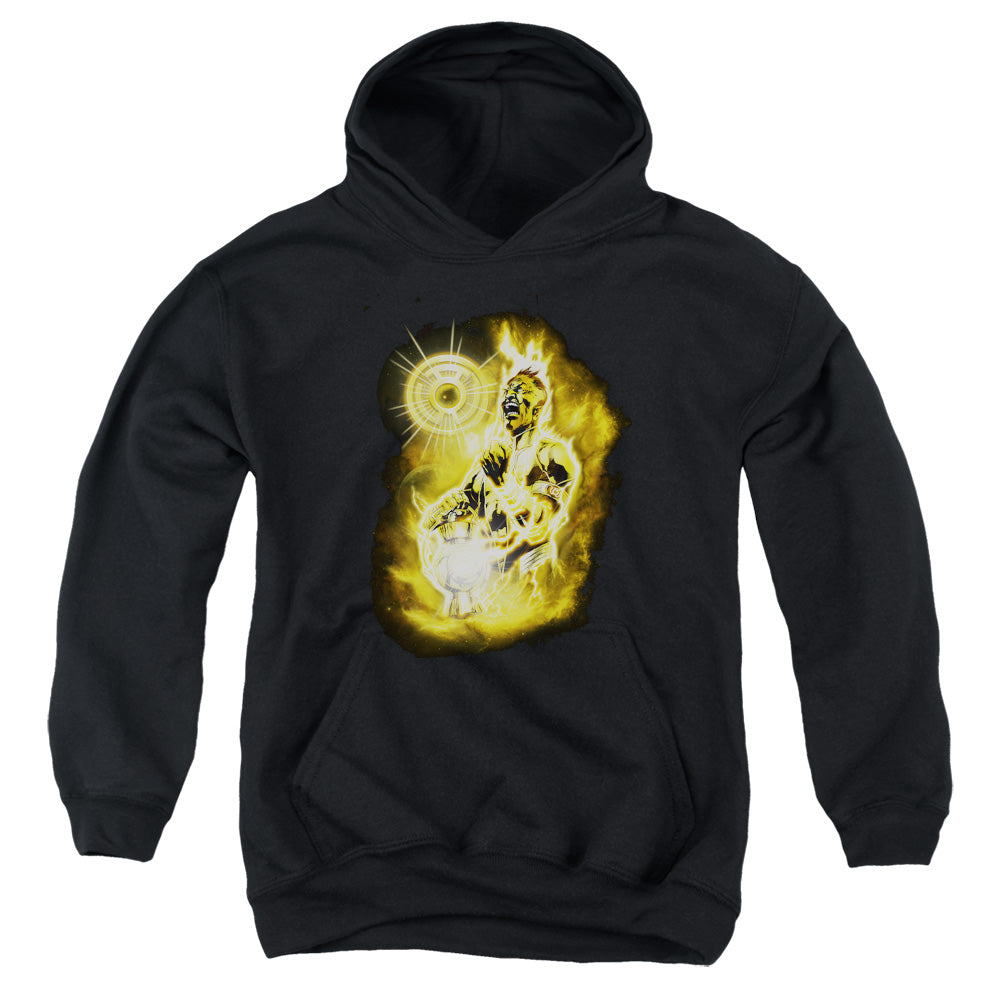 AN OFFCIALLY LICENSED GREEN LANTERN SINESTRO NEBULA YOUTH HOODIE BLACK