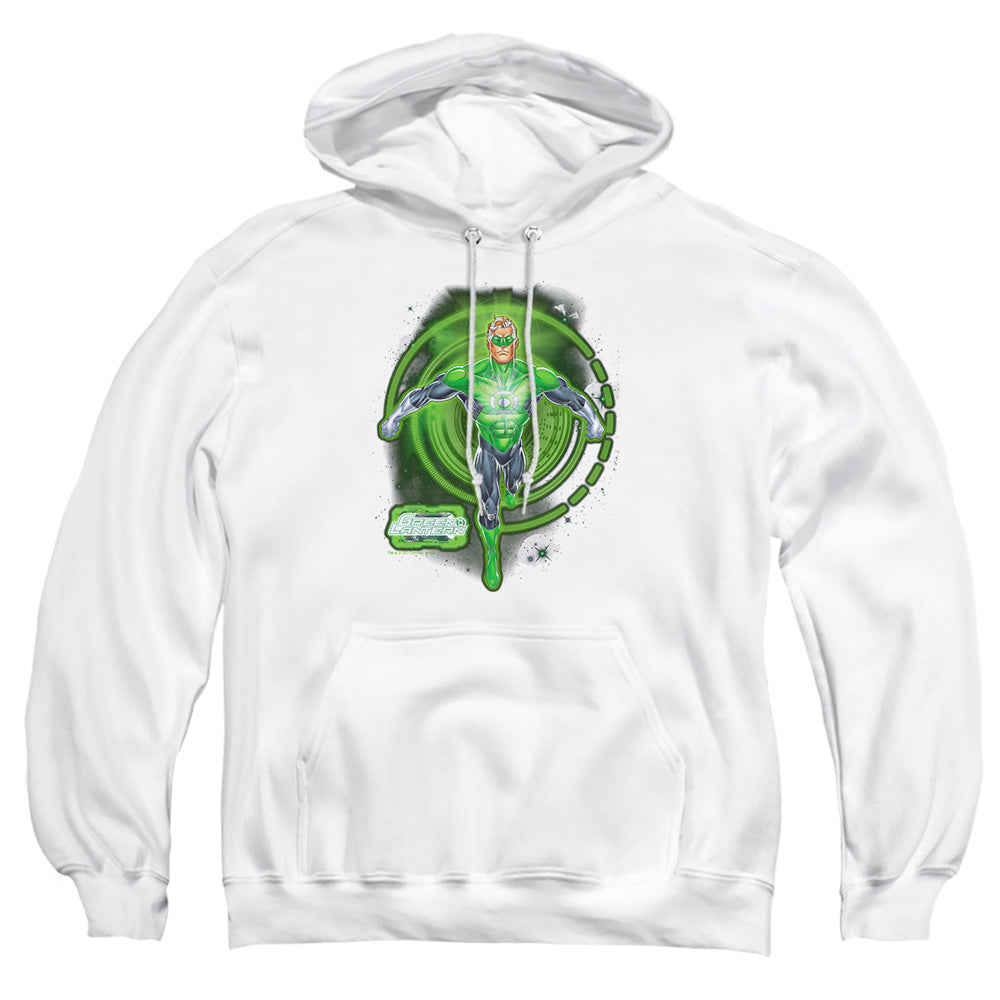 AN OFFCIALLY LICENSED GREEN LANTERN INKED ADULT UNISEX PULLOVER HOODIE WHITE