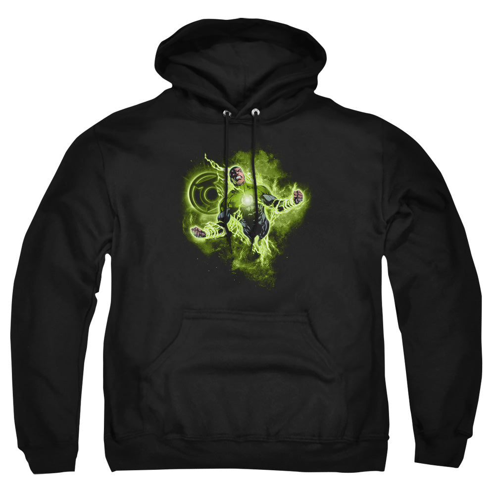 AN OFFCIALLY LICENSED GREEN LANTERN LANTERN NEBULA ADULT UNISEX PULLOVER HOODIE BLACK