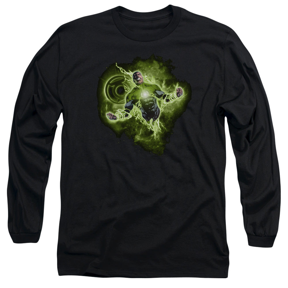 AN OFFCIALLY LICENSED GREEN LANTERN LANTERN NEBULA MEN'S LONG SLEEVE T-SHIRT BLACK