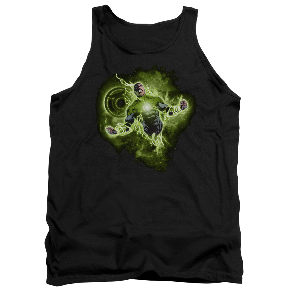 AN OFFCIALLY LICENSED GREEN LANTERN LANTERN NEBULA ADULT UNISEX TANK TOP BLACK