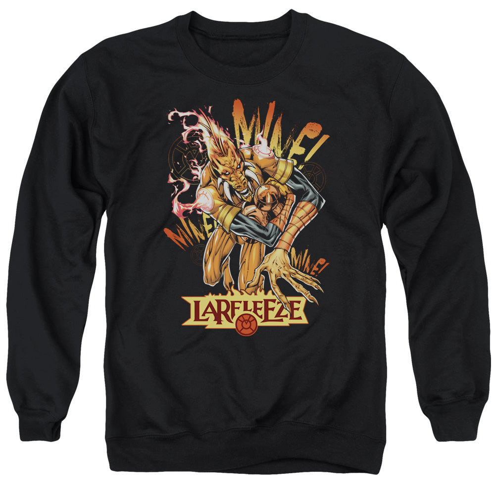AN OFFCIALLY LICENSED GREEN LANTERN LARFLEEZE ADULT UNISEX CREWNECK SWEATSHIRT BLACK