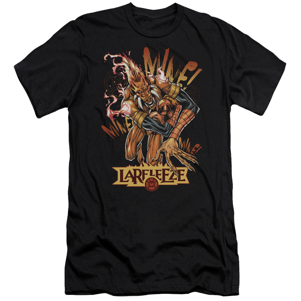 AN OFFCIALLY LICENSED GREEN LANTERN LARFLEEZE MEN'S PREMIUM SLIM FIT T-SHIRT BLACK