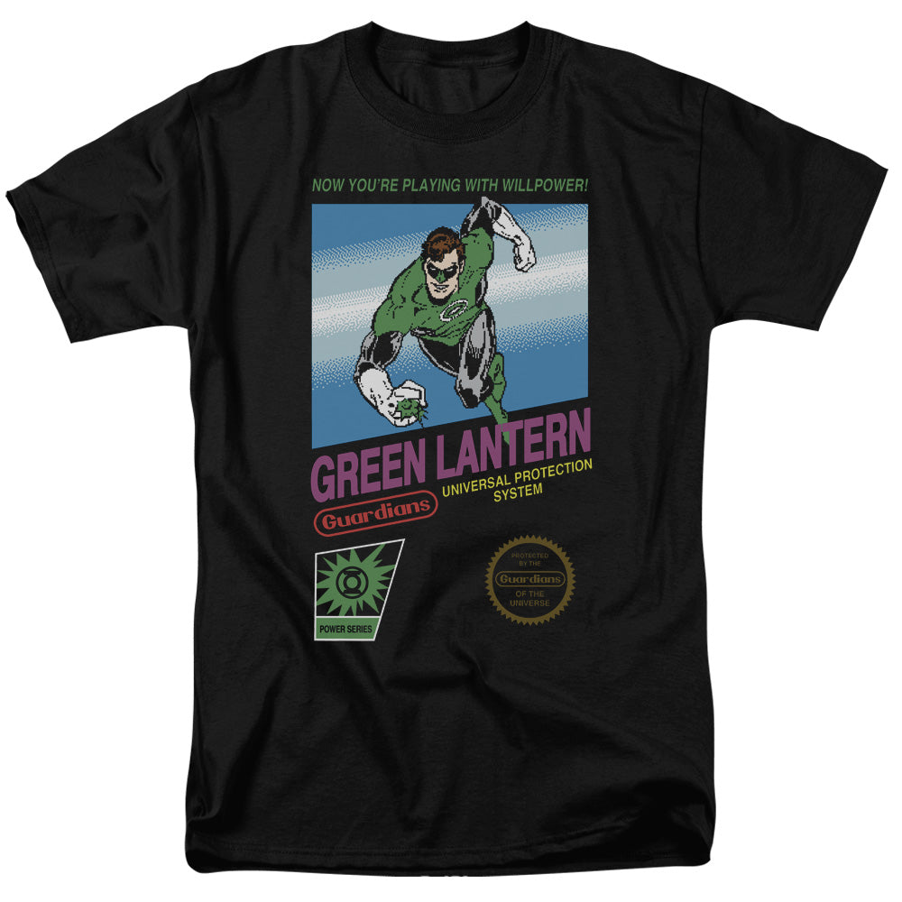 AN OFFCIALLY LICENSED GREEN LANTERN BOX ART MEN'S REGULAR FIT T-SHIRT BLACK