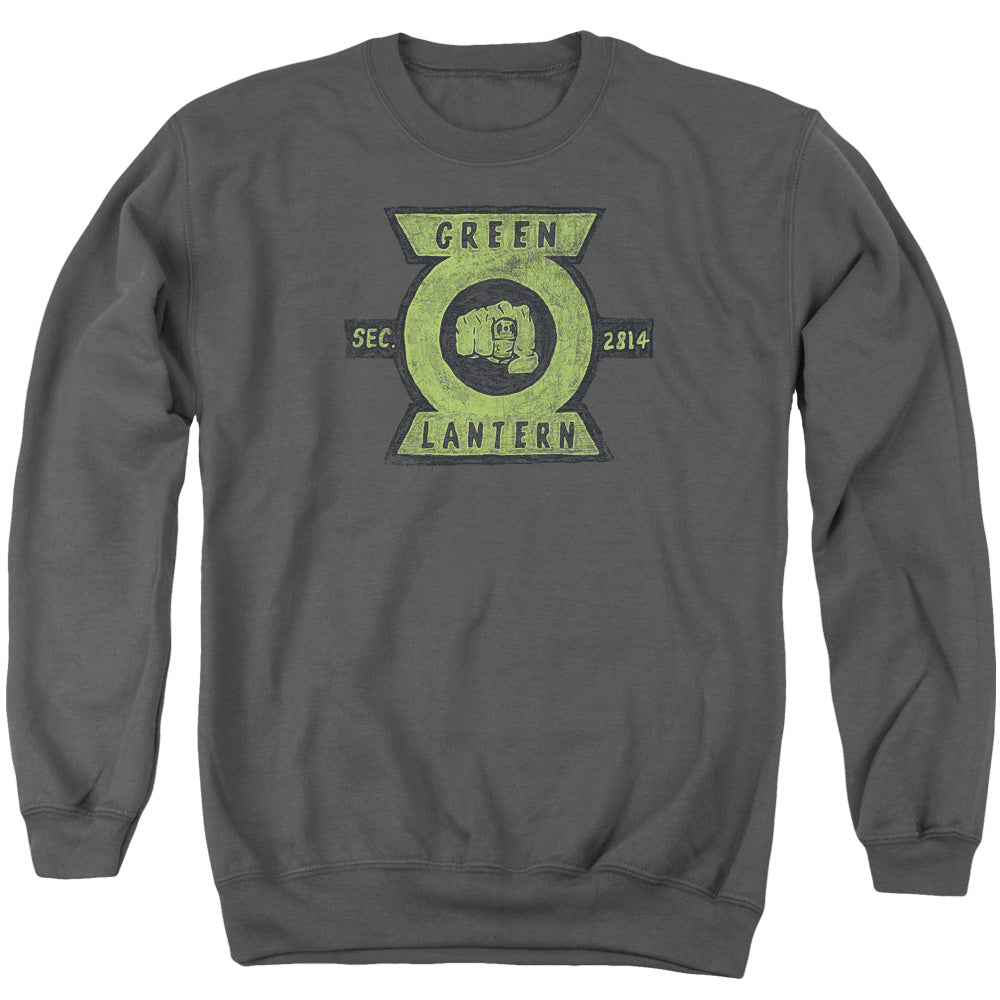 AN OFFCIALLY LICENSED GREEN LANTERN SECTION ADULT UNISEX CREWNECK SWEATSHIRT CHARCOAL