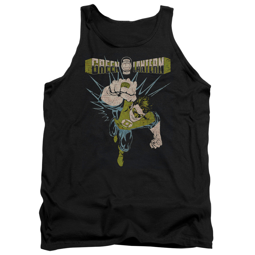 AN OFFCIALLY LICENSED GREEN LANTERN POWERFUL ADULT UNISEX TANK TOP BLACK