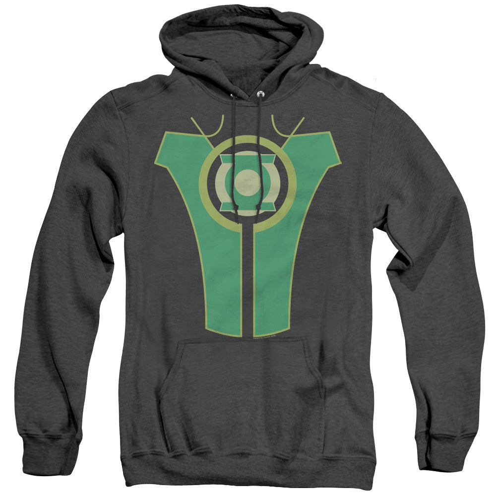 AN OFFCIALLY LICENSED GREEN LANTERN SIMON BAZ ADULT UNISEX HEATHER PULLOVER HOODIE BLACK