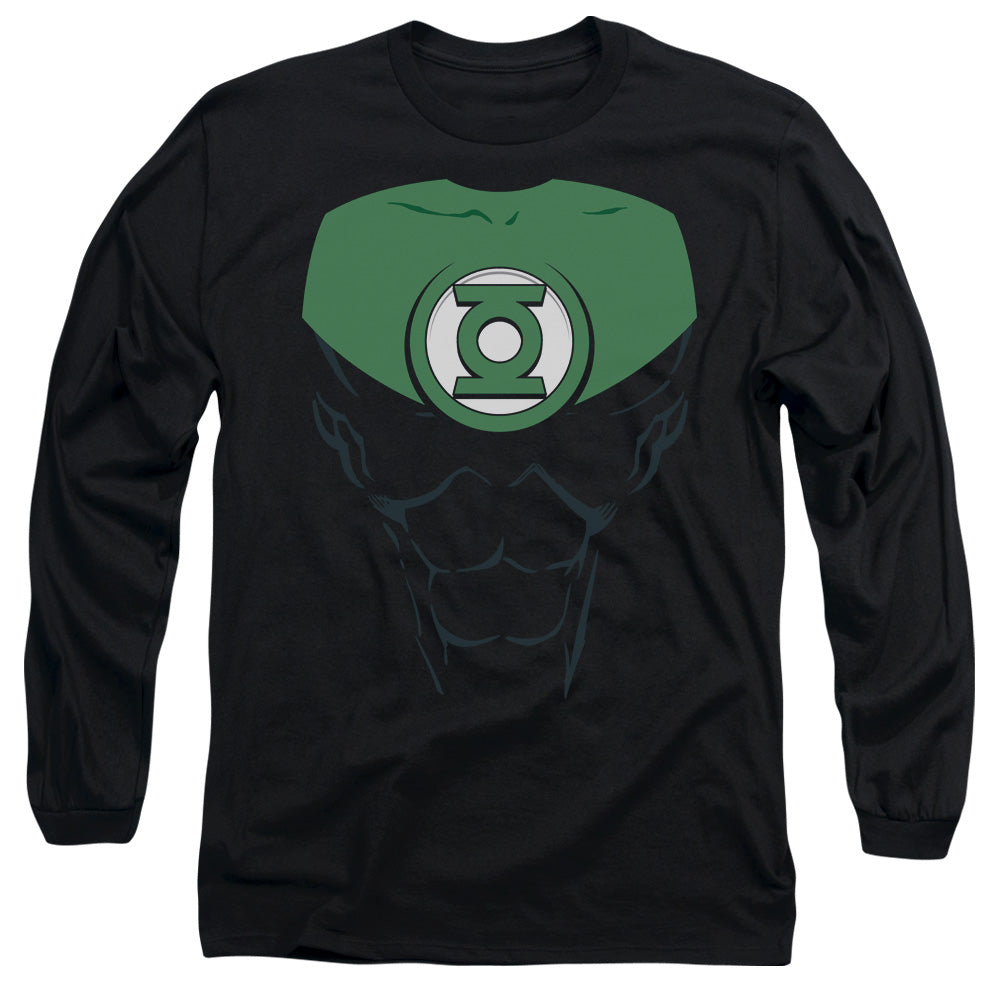 AN OFFCIALLY LICENSED GREEN LANTERN JON STEWART MEN'S LONG SLEEVE T-SHIRT BLACK
