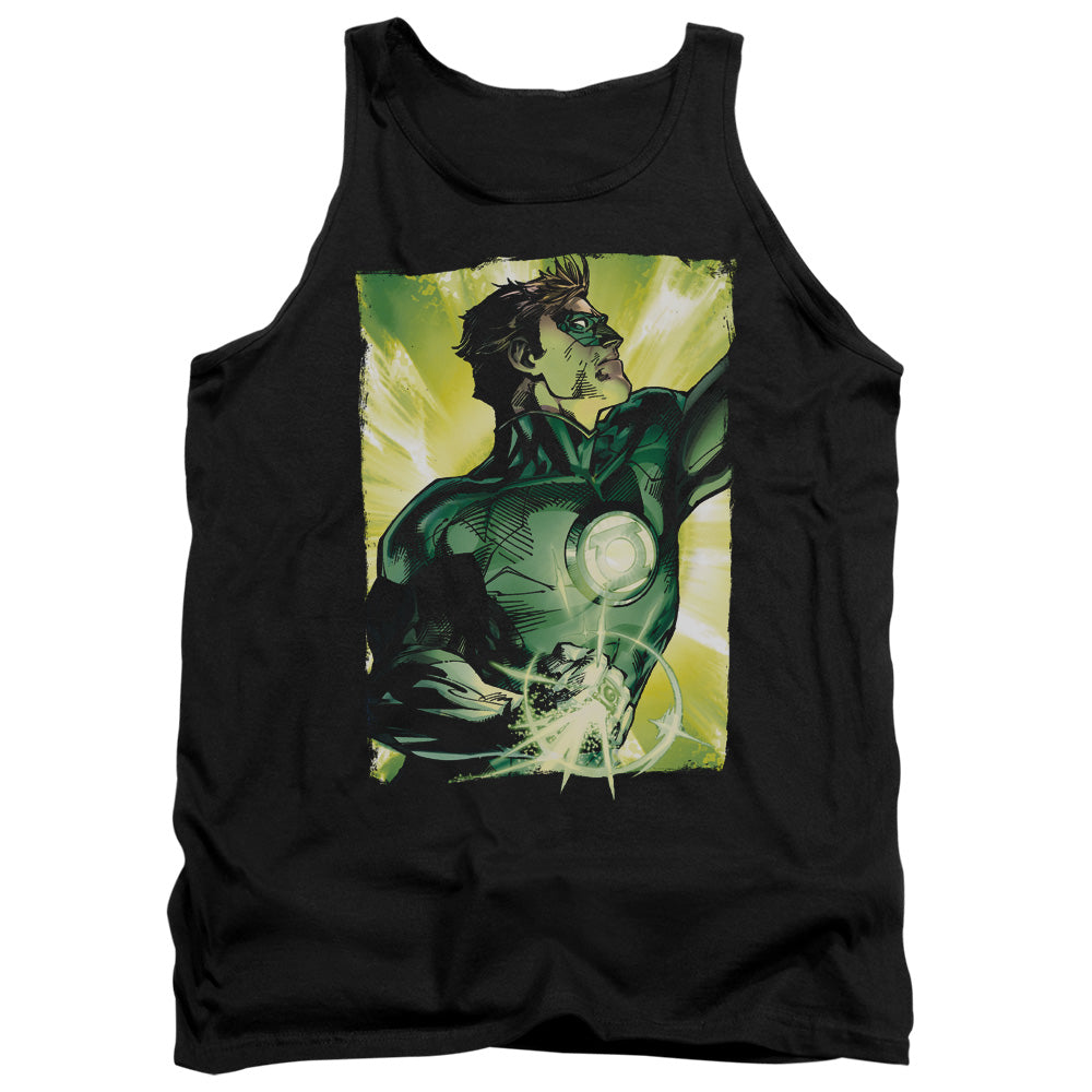 AN OFFCIALLY LICENSED GREEN LANTERN UP UP ADULT UNISEX TANK TOP BLACK