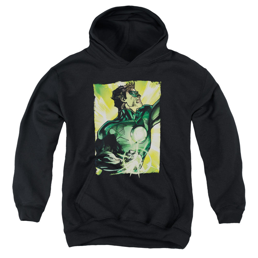 AN OFFCIALLY LICENSED GREEN LANTERN UP UP YOUTH HOODIE BLACK