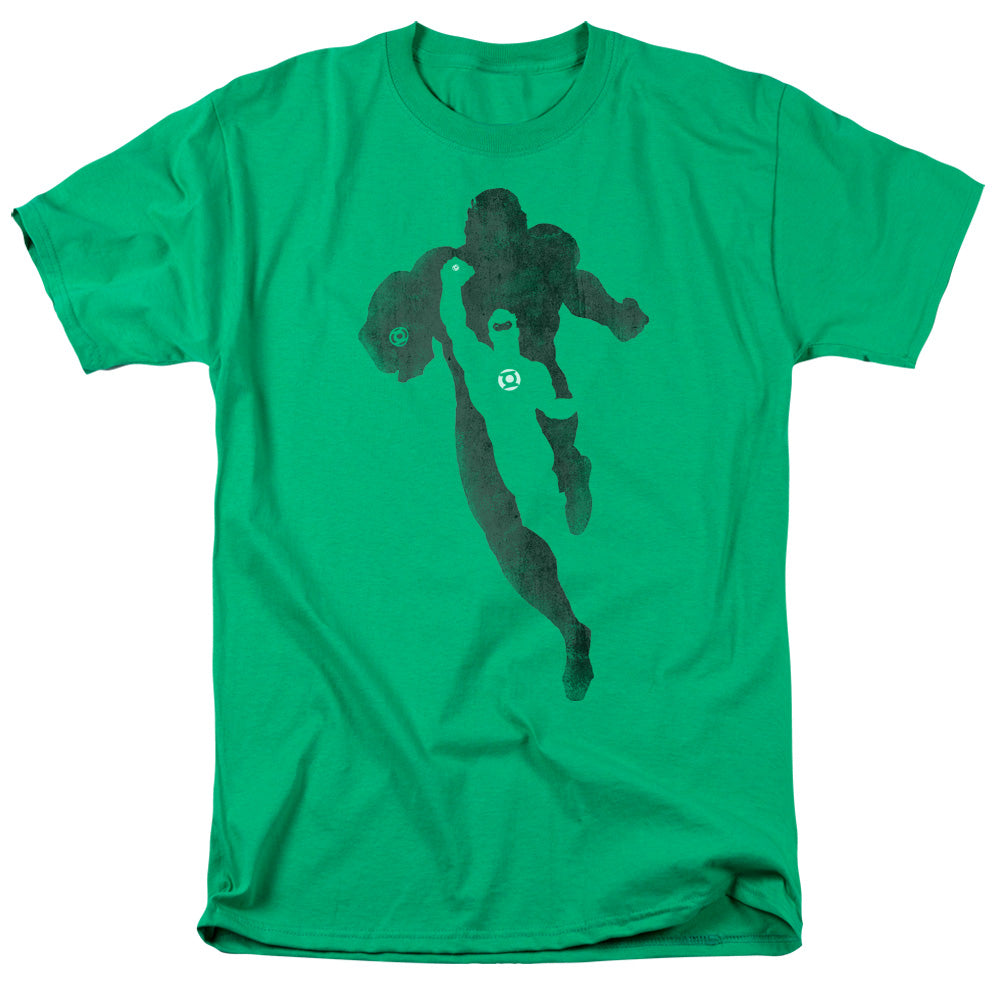 AN OFFCIALLY LICENSED DC LANTERN KNOCKOUT MEN'S REGULAR FIT T-SHIRT KELLY GREEN
