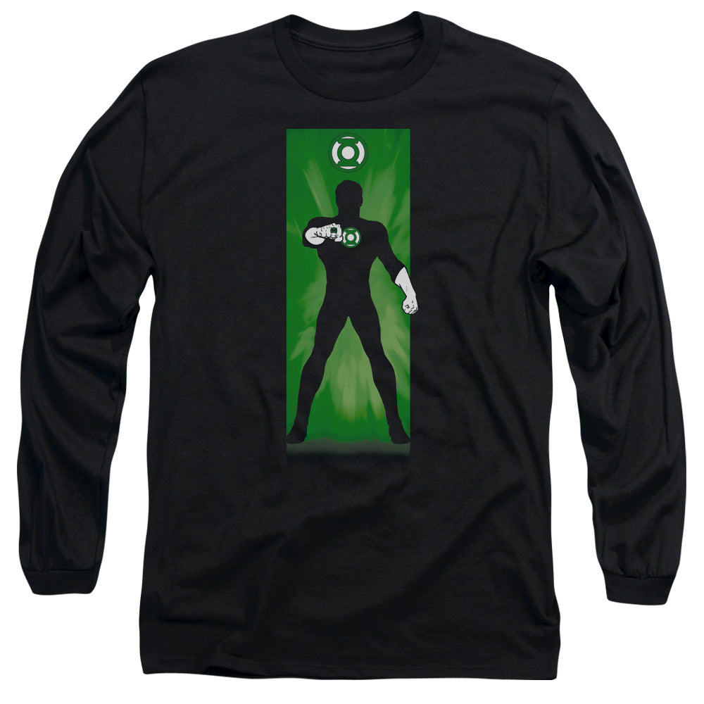 AN OFFCIALLY LICENSED DC GREEN LANTERN MEN'S LONG SLEEVE T-SHIRT BLACK
