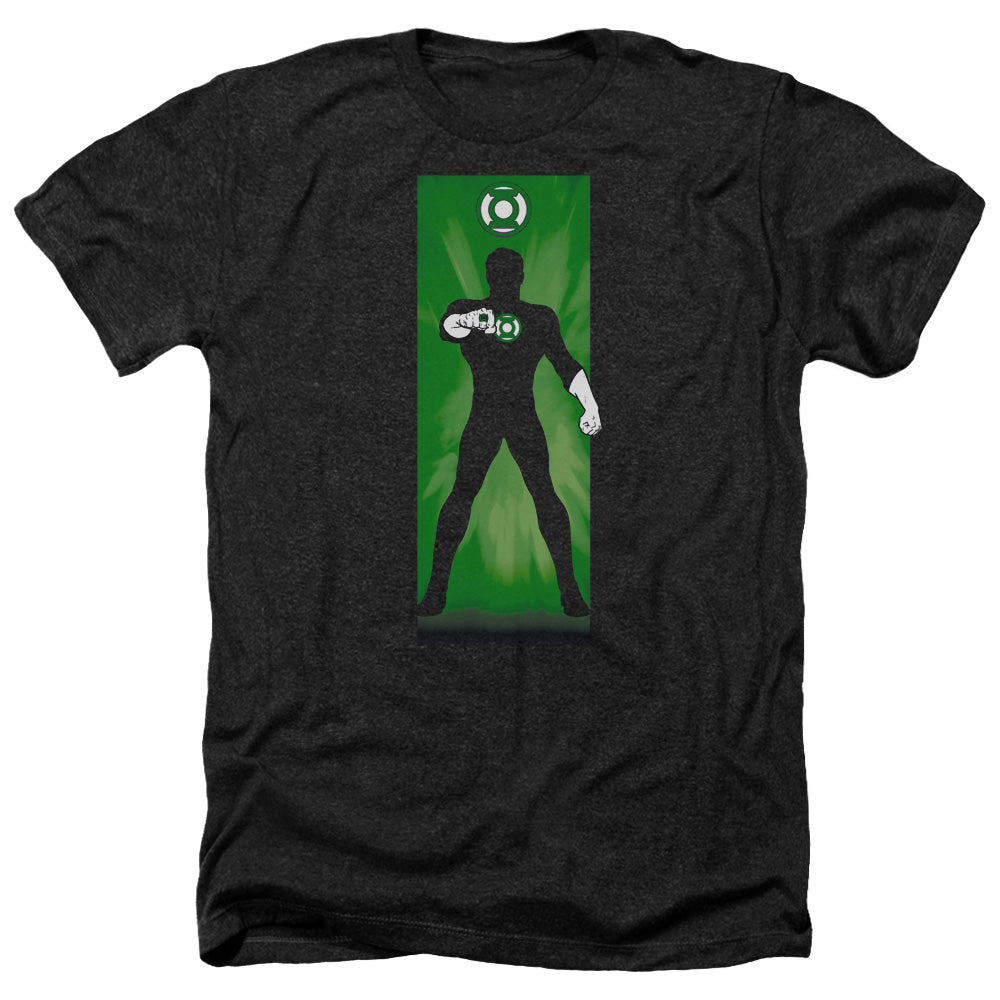 AN OFFCIALLY LICENSED DC GREEN LANTERN MEN'S HEATHER T-SHIRT CHARCOAL