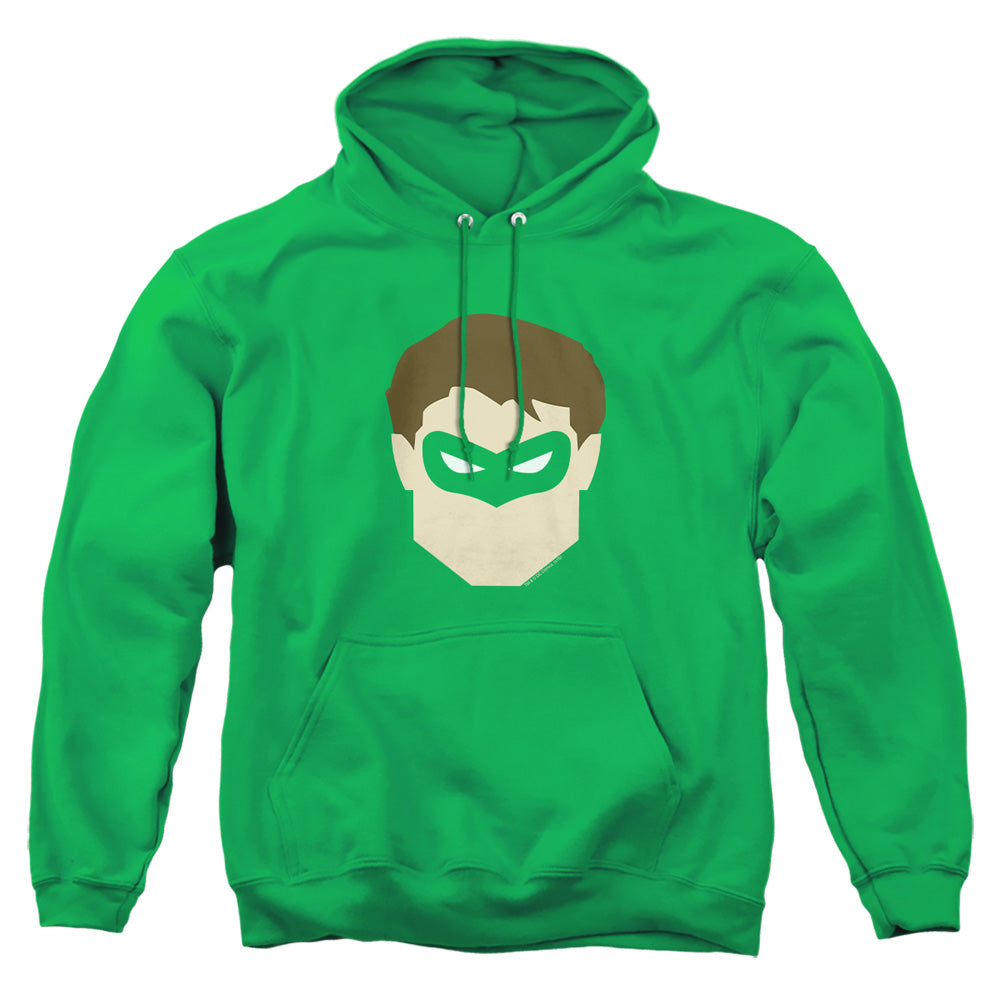 AN OFFCIALLY LICENSED DC GL HEAD ADULT UNISEX PULLOVER HOODIE KELLY GREEN