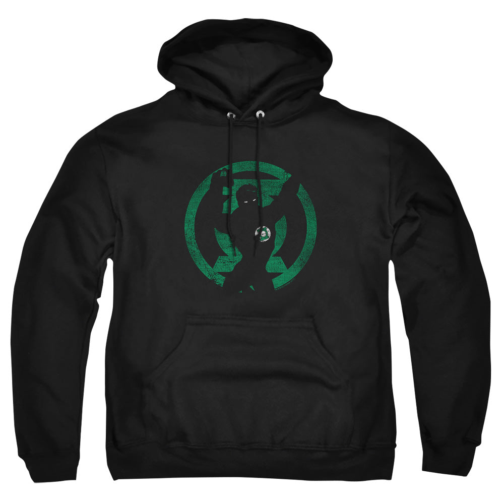 AN OFFCIALLY LICENSED DC GL SYMBOL KNOCKOUT ADULT UNISEX PULLOVER HOODIE BLACK