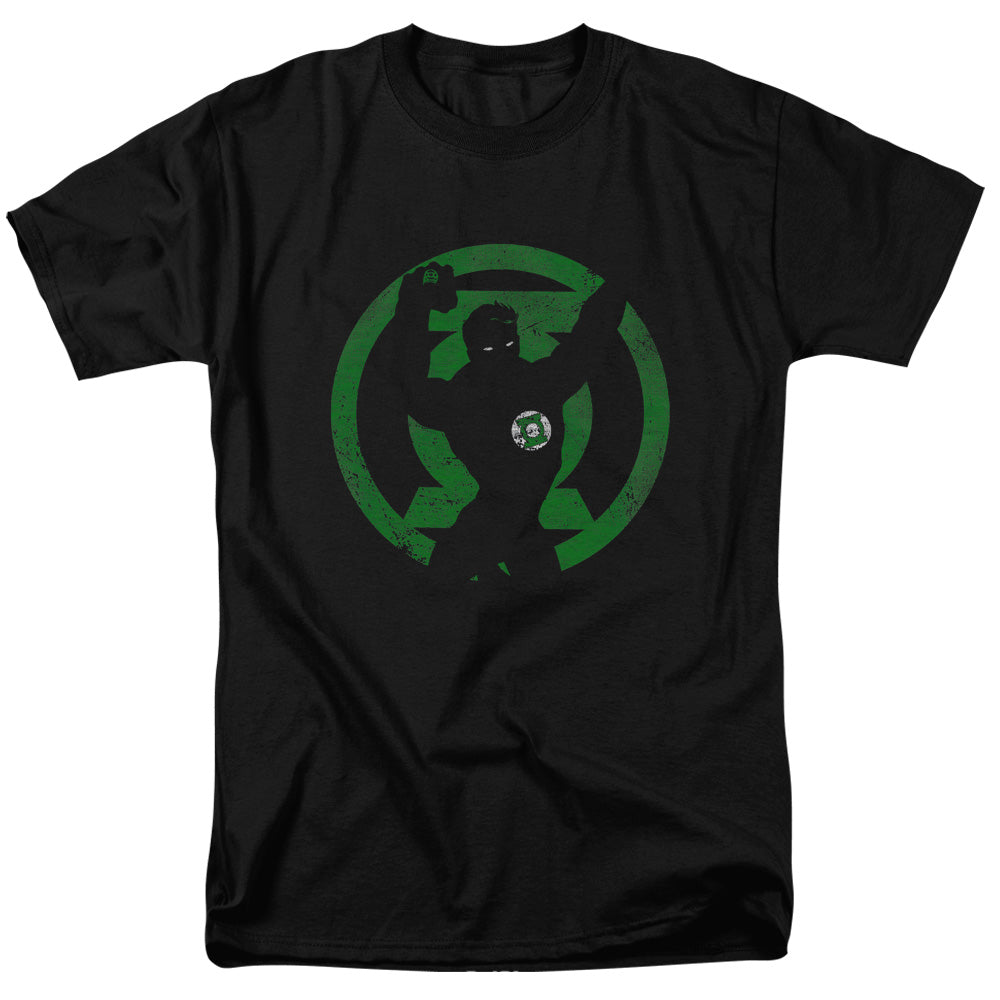 AN OFFCIALLY LICENSED DC GL SYMBOL KNOCKOUT MEN'S REGULAR FIT T-SHIRT BLACK