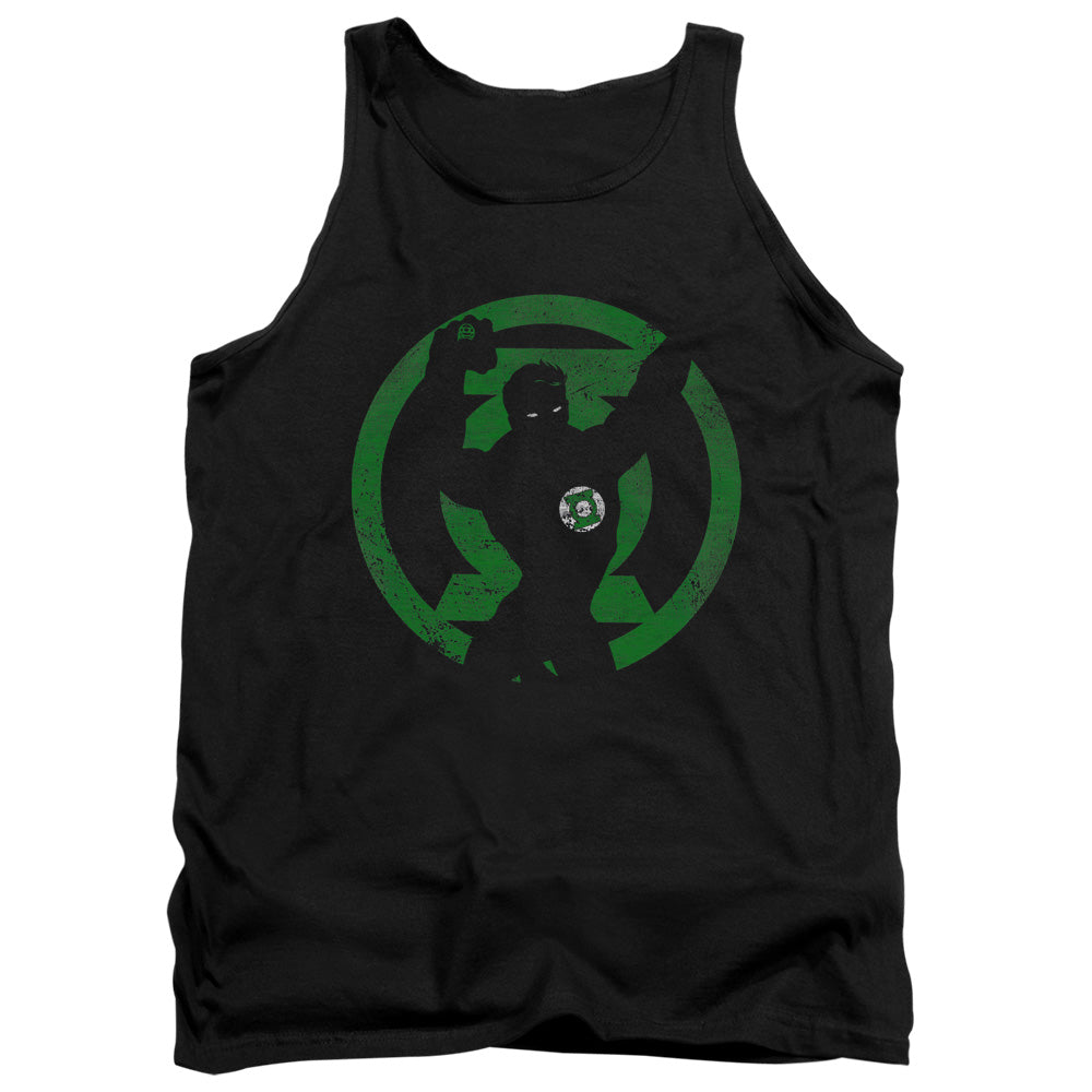 AN OFFCIALLY LICENSED DC GL SYMBOL KNOCKOUT ADULT UNISEX TANK TOP BLACK