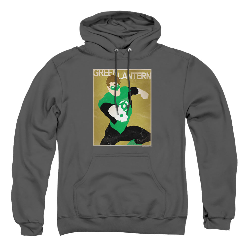 AN OFFCIALLY LICENSED DC SIMPLE GL POSTER ADULT UNISEX PULLOVER HOODIE CHARCOAL