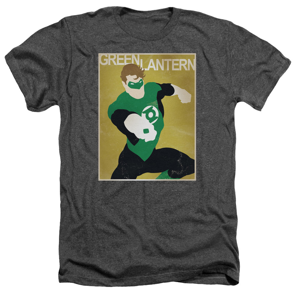 AN OFFCIALLY LICENSED DC SIMPLE GL POSTER MEN'S HEATHER T-SHIRT CHARCOAL