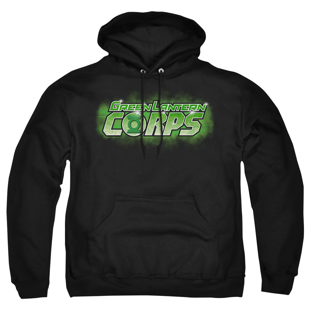 AN OFFCIALLY LICENSED GREEN LANTERN GL CORPS TITLE ADULT UNISEX PULLOVER HOODIE BLACK