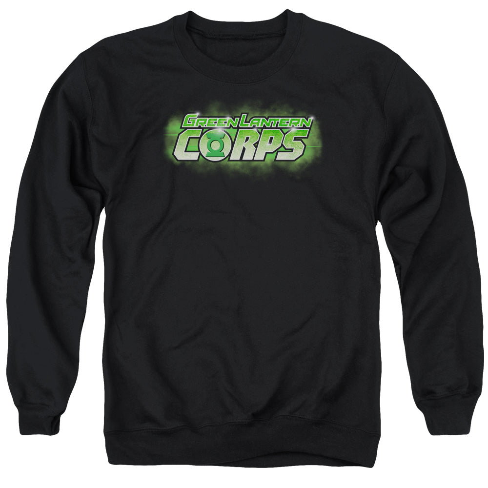 AN OFFCIALLY LICENSED GREEN LANTERN GL CORPS TITLE ADULT UNISEX CREWNECK SWEATSHIRT BLACK