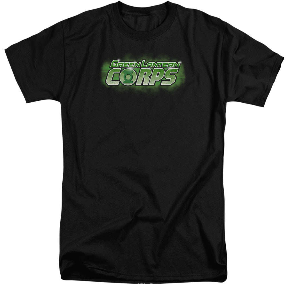 AN OFFCIALLY LICENSED GREEN LANTERN GL CORPS TITLE MEN'S TALL FIT T-SHIRT BLACK