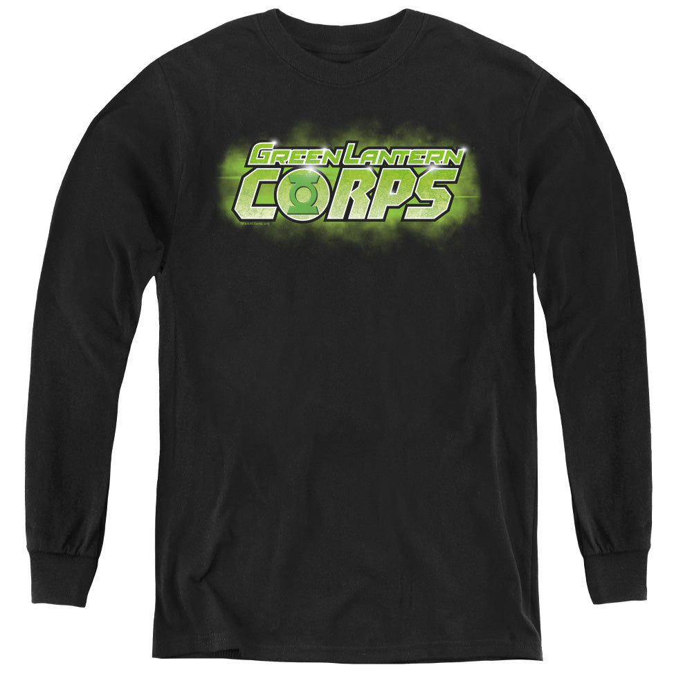 AN OFFCIALLY LICENSED GREEN LANTERN GL CORPS TITLE YOUTH LONG SLEEVE T-SHIRT BLACK