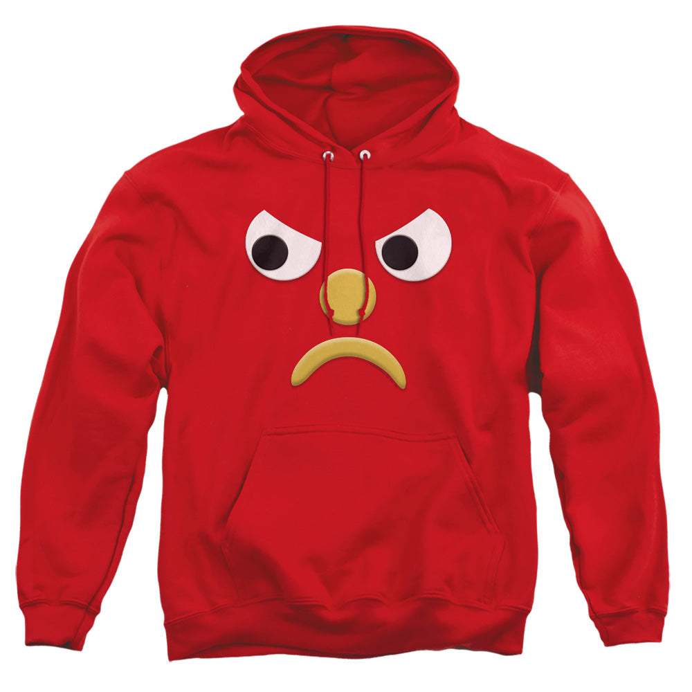 AN OFFCIALLY LICENSED GUMBY BLOCKHEAD G ADULT UNISEX PULLOVER HOODIE RED