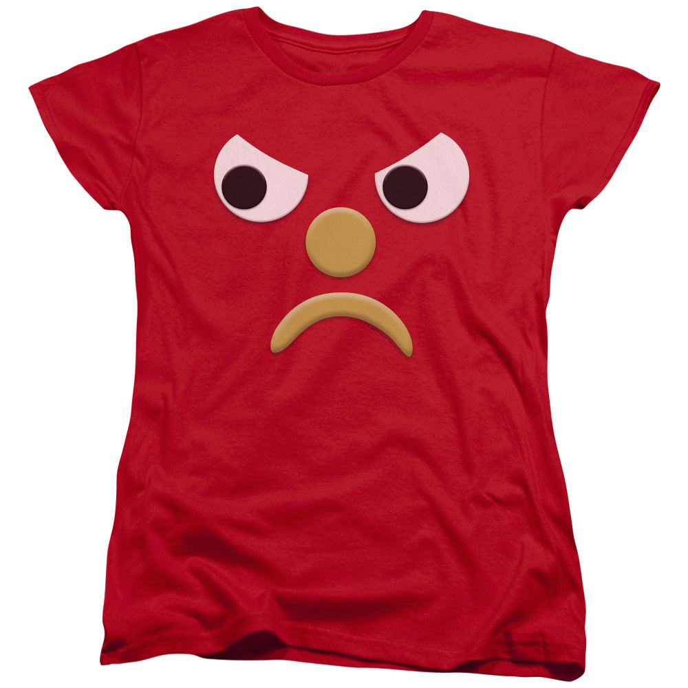 AN OFFCIALLY LICENSED GUMBY BLOCKHEAD G WOMEN'S REGULAR FIT T-SHIRT RED