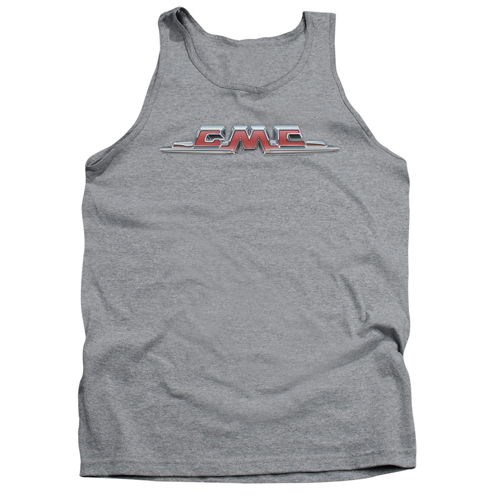 AN OFFCIALLY LICENSED GMC CHROME LOGO ADULT UNISEX TANK TOP ATHLETIC HEATHER