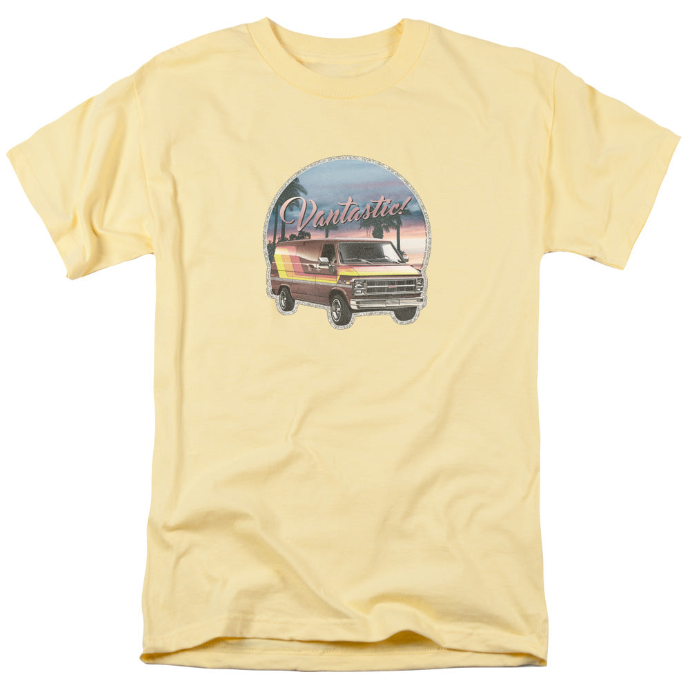 AN OFFCIALLY LICENSED GMC VANTASTIC MEN'S REGULAR FIT T-SHIRT BANANA