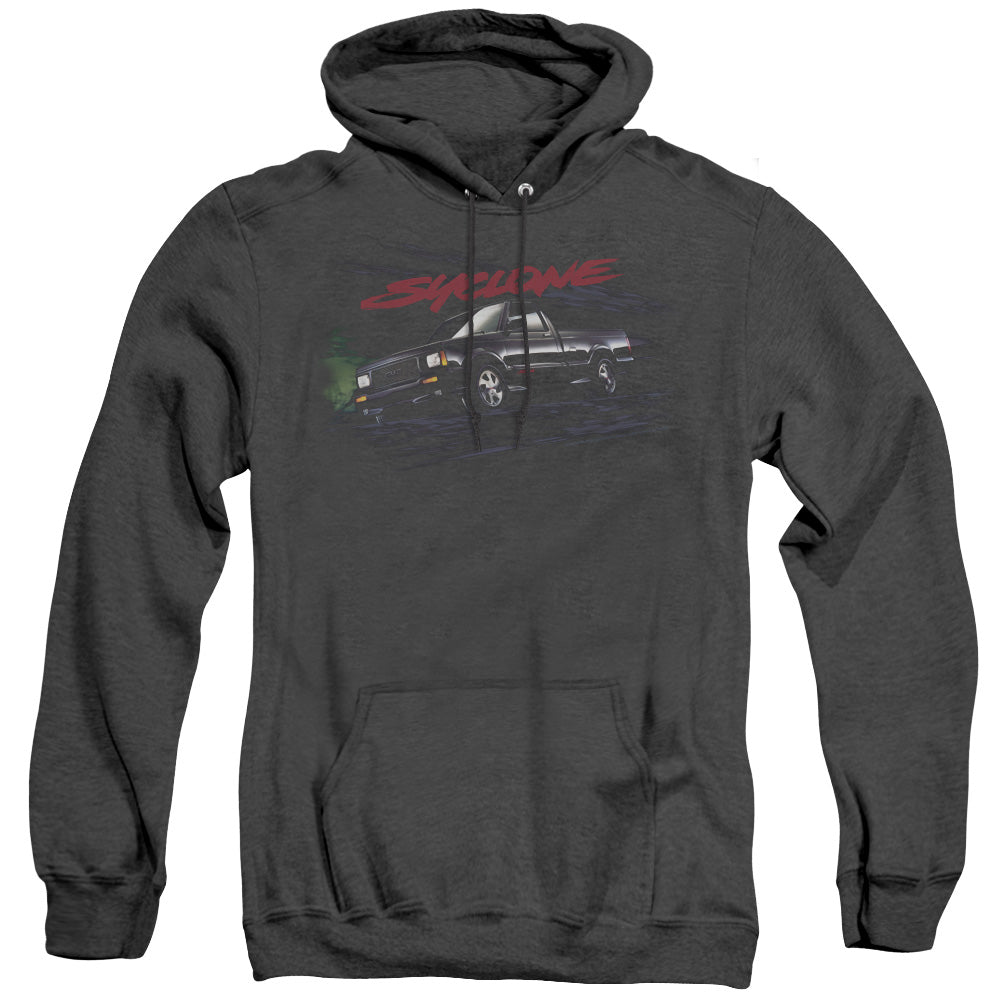 AN OFFCIALLY LICENSED GMC SYCLONE ADULT UNISEX HEATHER PULLOVER HOODIE BLACK