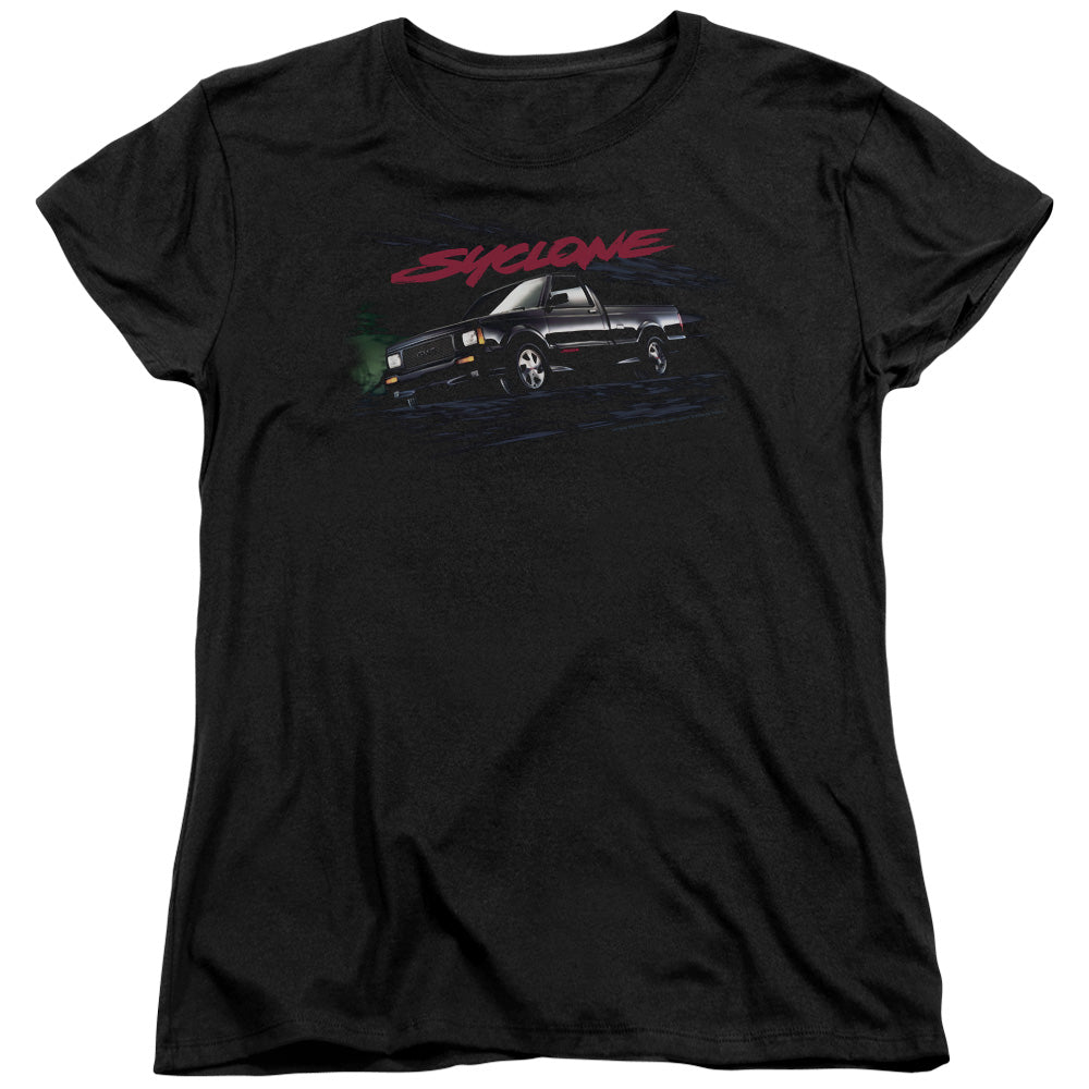 AN OFFCIALLY LICENSED GMC SYCLONE WOMEN'S REGULAR FIT T-SHIRT BLACK