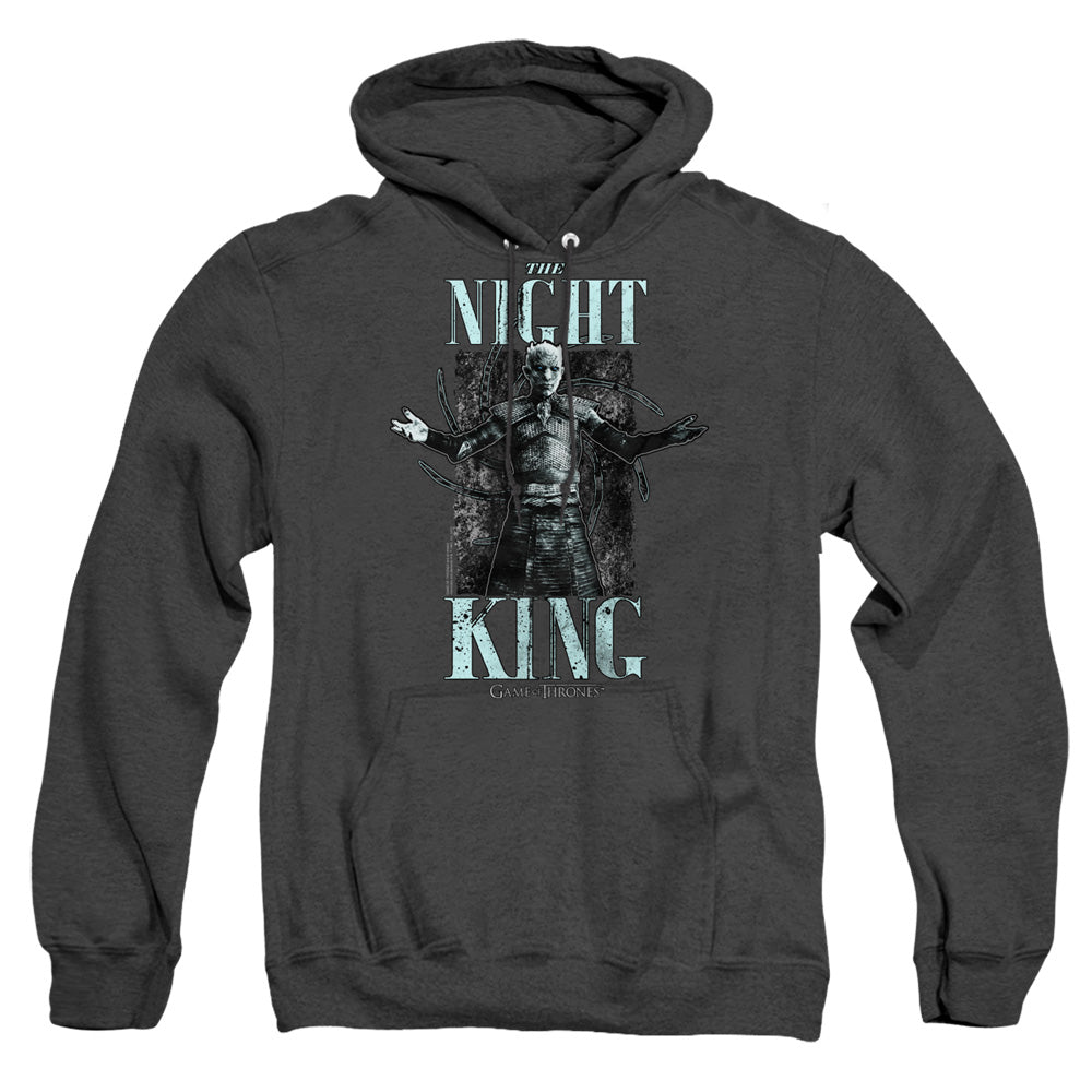 AN OFFCIALLY LICENSED GAME OF THRONES THE NIGHT KING ADULT UNISEX HEATHER PULLOVER HOODIE BLACK