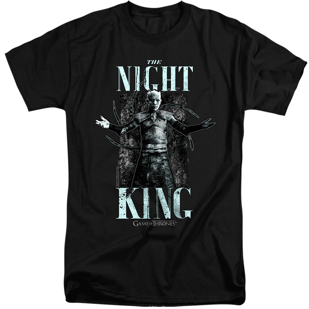 AN OFFCIALLY LICENSED GAME OF THRONES THE NIGHT KING MEN'S TALL FIT T-SHIRT BLACK