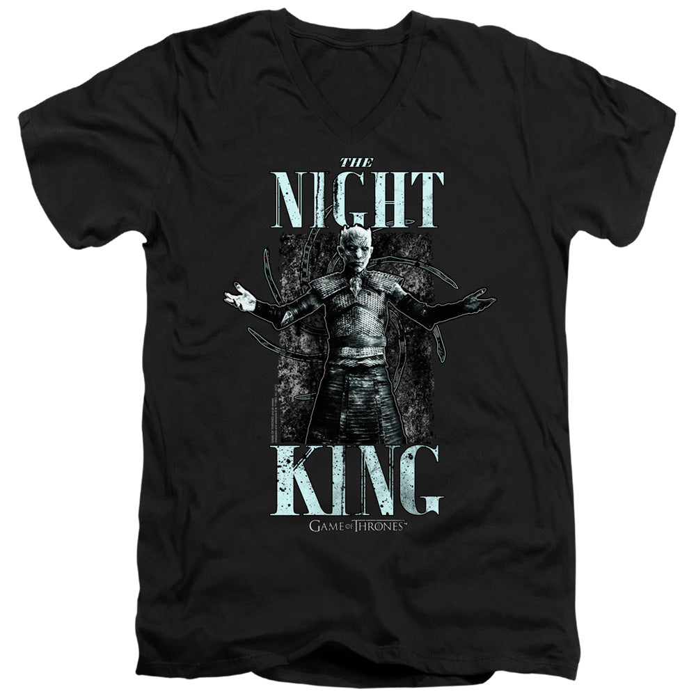 AN OFFCIALLY LICENSED GAME OF THRONES THE NIGHT KING MEN'S V-NECK T-SHIRT BLACK