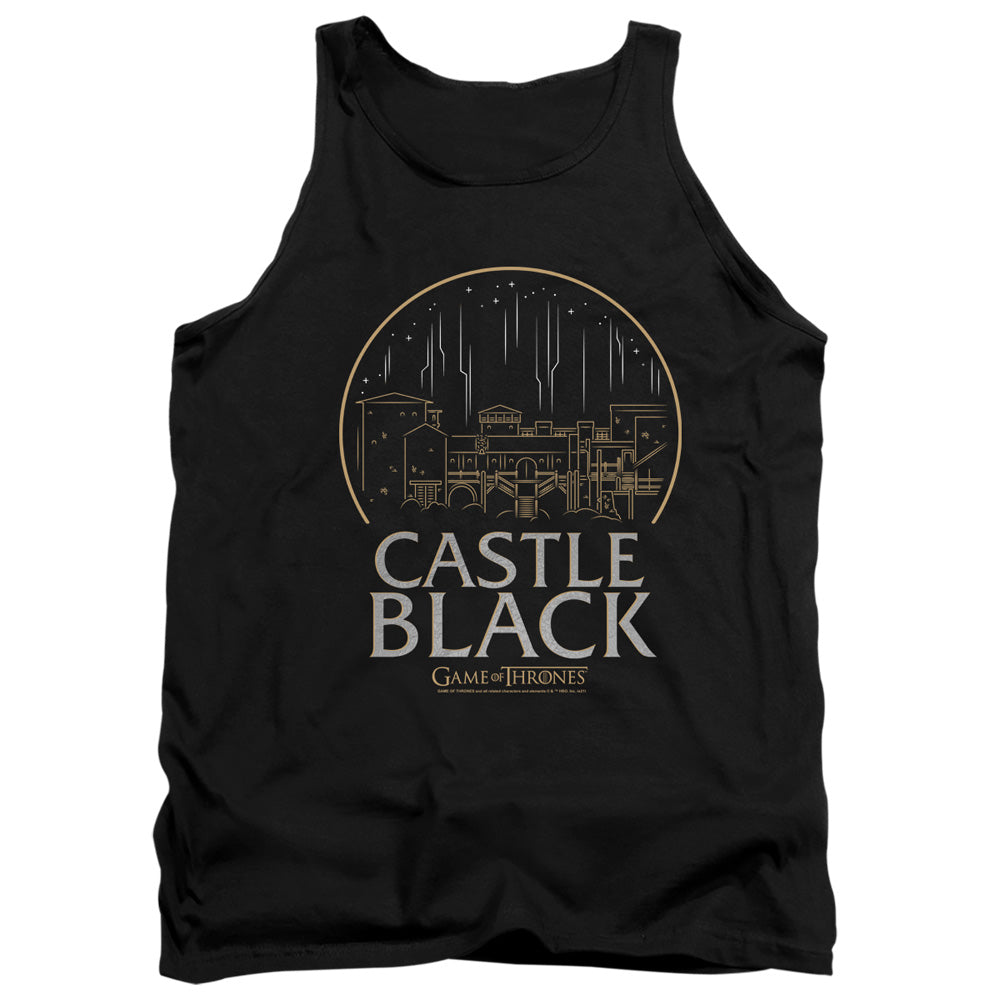 AN OFFCIALLY LICENSED GAME OF THRONES CASTLE BLACK ADULT UNISEX TANK TOP BLACK