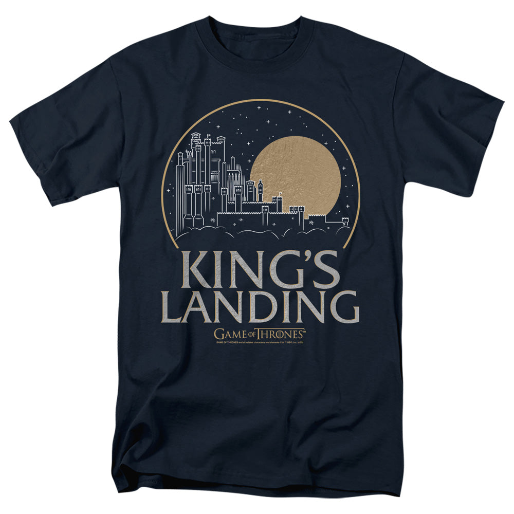 AN OFFCIALLY LICENSED GAME OF THRONES KINGS LANDING MEN'S REGULAR FIT T-SHIRT NAVY