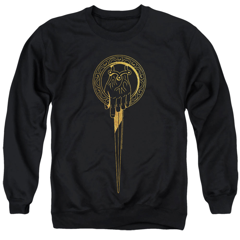 AN OFFCIALLY LICENSED GAME OF THRONES HAND OF THE KING ICON ADULT UNISEX CREWNECK SWEATSHIRT BLACK