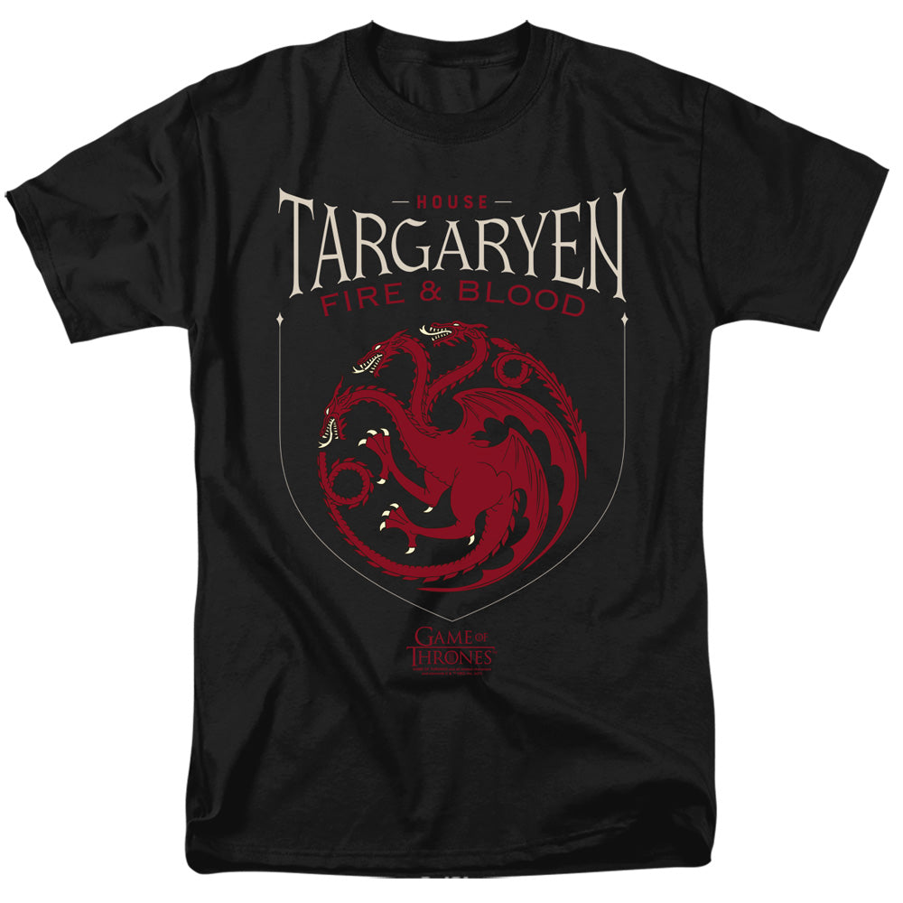 AN OFFCIALLY LICENSED GAME OF THRONES HOUSE TARGARYEN SIGIL MEN'S REGULAR FIT T-SHIRT BLACK