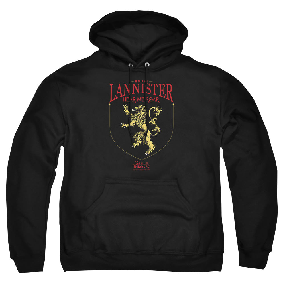 AN OFFCIALLY LICENSED GAME OF THRONES HOUSE LANNISTER SIGIL ADULT UNISEX PULLOVER HOODIE BLACK