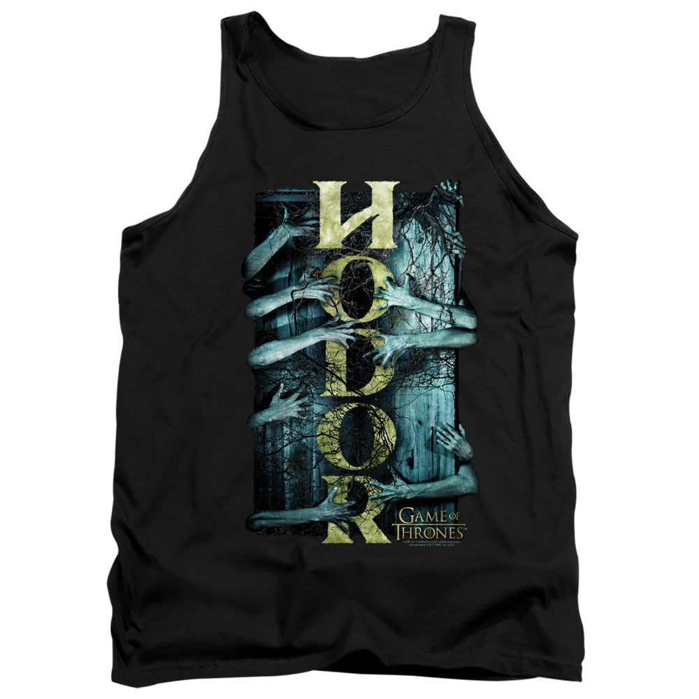AN OFFCIALLY LICENSED GAME OF THRONES HODOR ADULT UNISEX TANK TOP BLACK