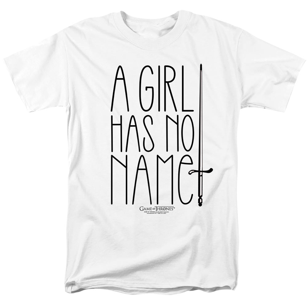 AN OFFCIALLY LICENSED GAME OF THRONES NO NAME MEN'S REGULAR FIT T-SHIRT WHITE