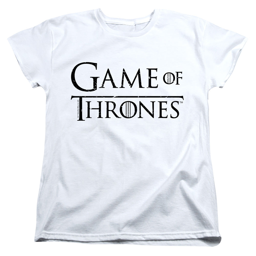 AN OFFCIALLY LICENSED GAME OF THRONES LOGO 2 WOMEN'S REGULAR FIT T-SHIRT WHITE