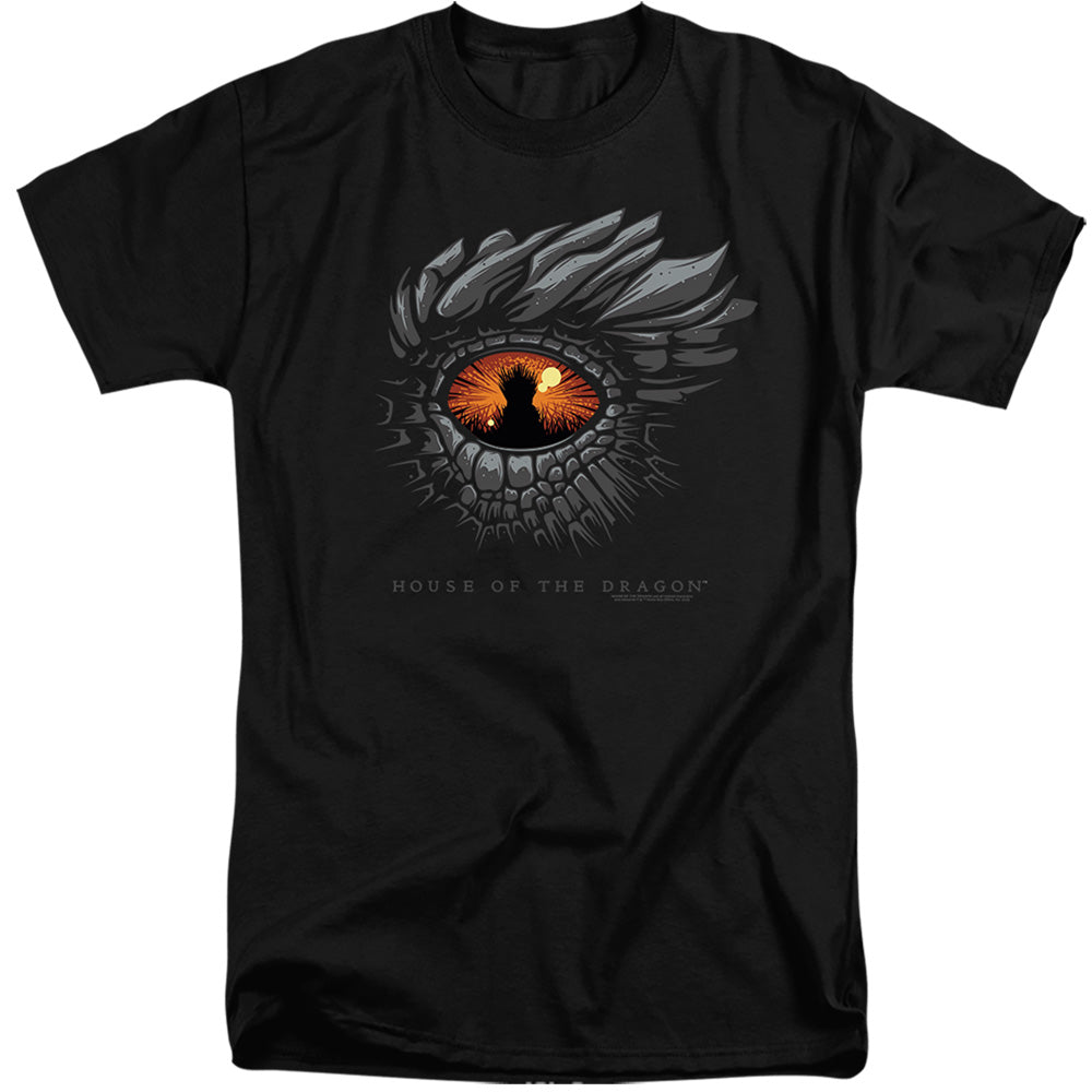 AN OFFCIALLY LICENSED HOUSE OF THE DRAGON EYE OF THE DRAGON MEN'S TALL FIT T-SHIRT BLACK