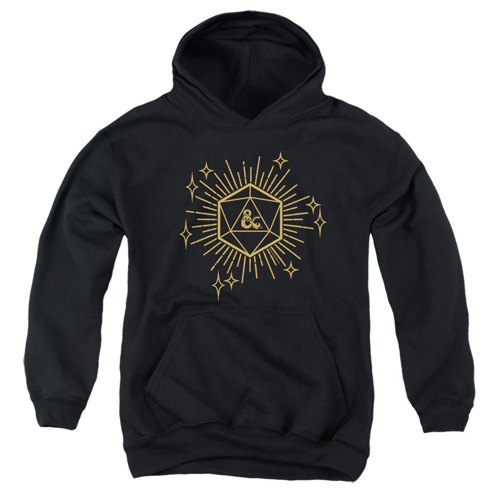 AN OFFCIALLY LICENSED DUNGEONS AND DRAGONS YEAR OF THE DRAGON LUCKY D20 YOUTH HOODIE BLACK