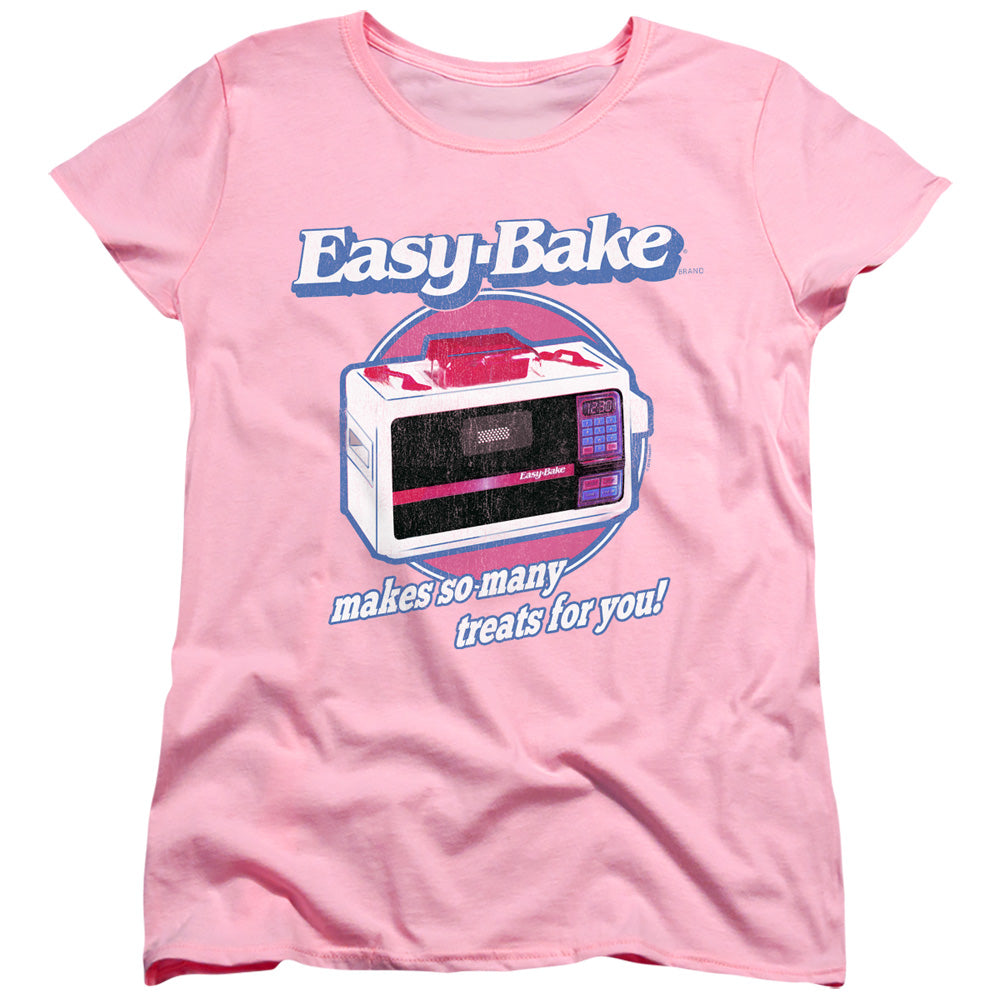 AN OFFCIALLY LICENSED EASY BAKE OVEN TREATS WOMEN'S REGULAR FIT T-SHIRT PINK